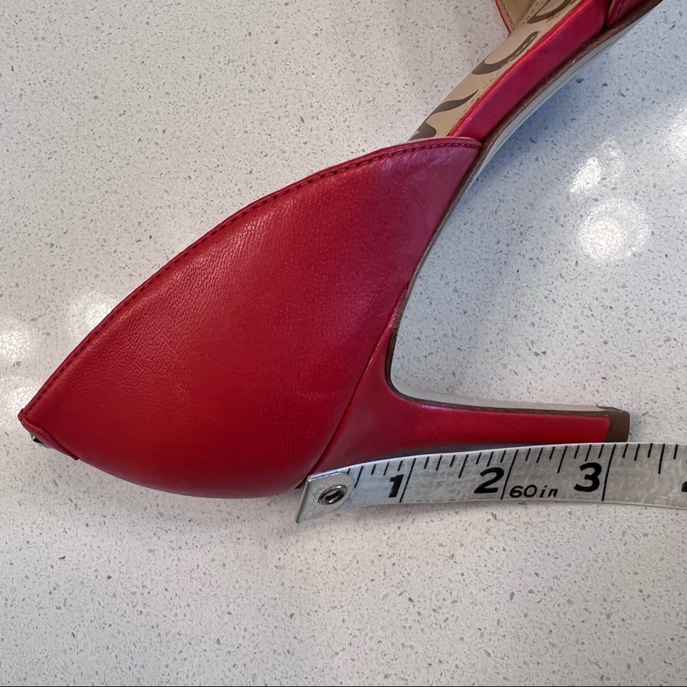 EUC-Sam Edelman, Red Tan, Closed Toe, Pointy Toe, Heel Only Pumps, Size 7.5 - Picture 9 of 9